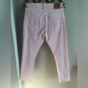 Levi’s 501 stretch skinny in pink ladies 30 high waisted button up